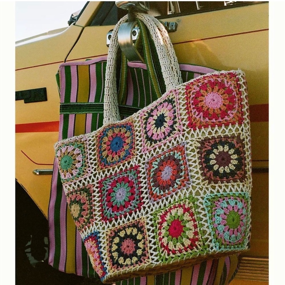 Anthropologie Lusana Frankie Basket Tote
